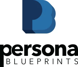 Persona Blueprints Logo with a large P and large B