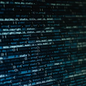 Computer coding on a black computer screen